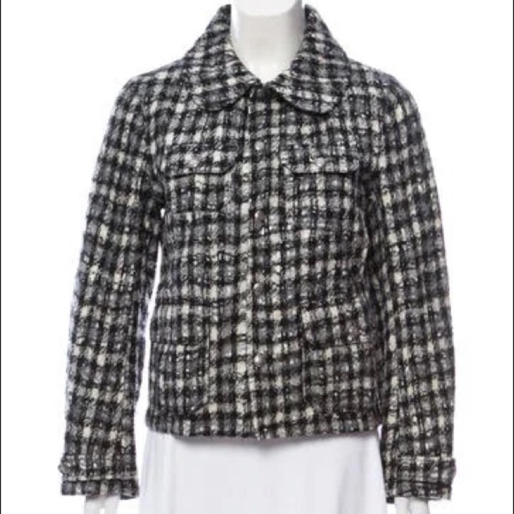 Junya Watanabe Comme des Garçons Collared Houndstooth Jacket